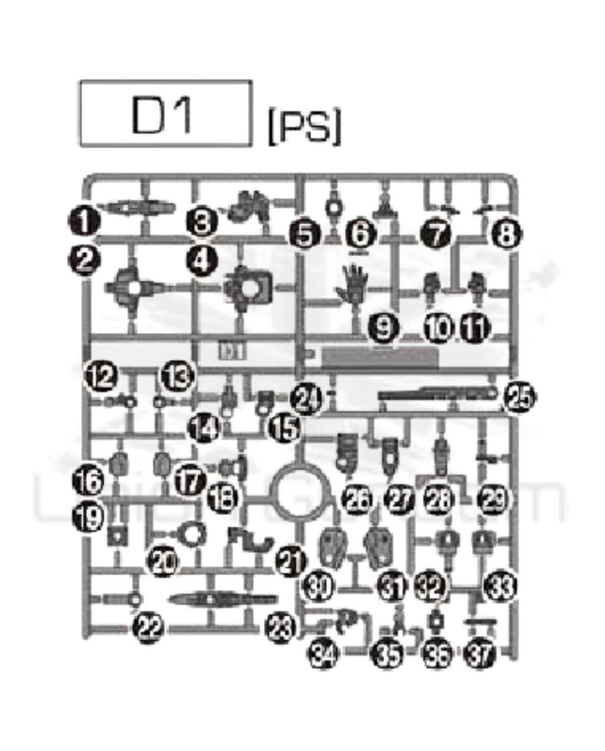 PART - HG 1/144 Rising Freedom Gundam - Runner D1