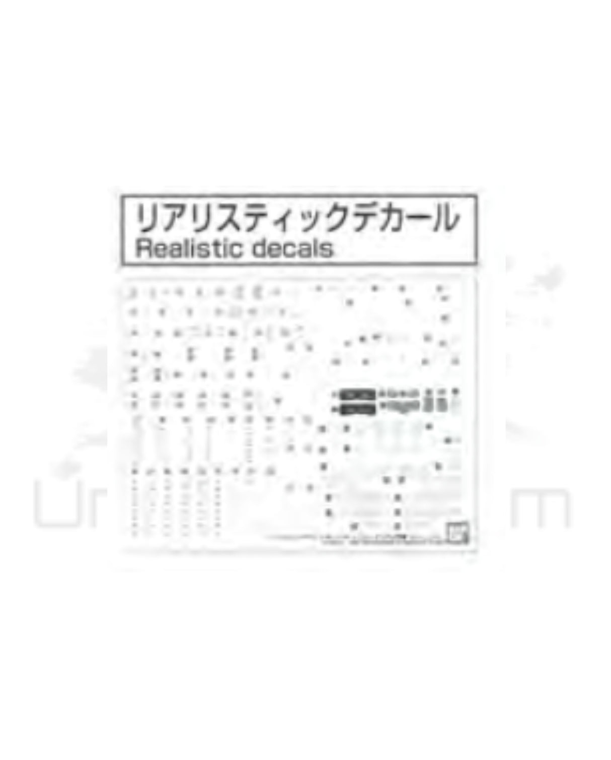 PART - RG Gundam Unicorn Banshee Norn 1/144 - Realistic Decals