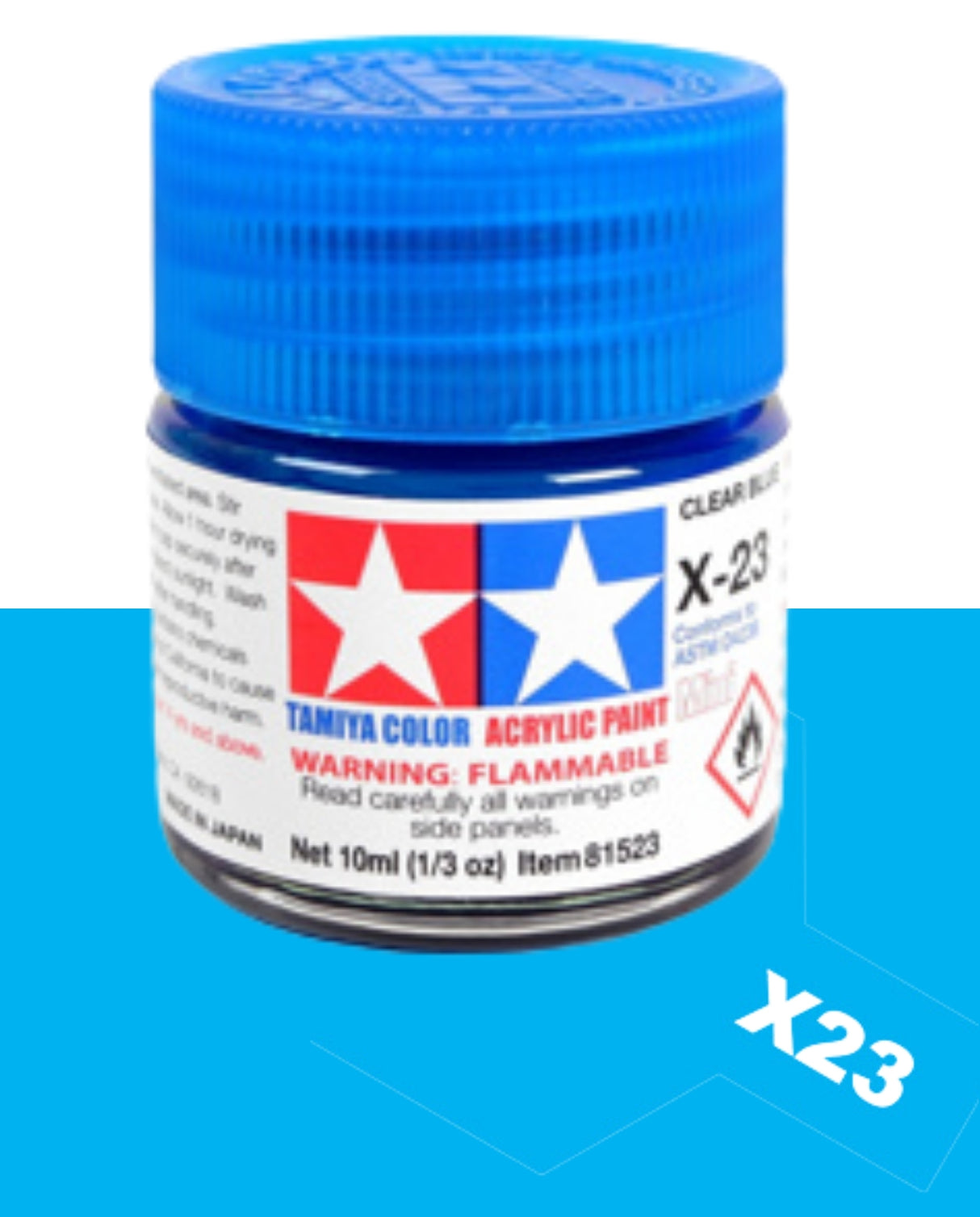 Tamiya Acrylic Paint Mini 10ml : X23 Clear Blue