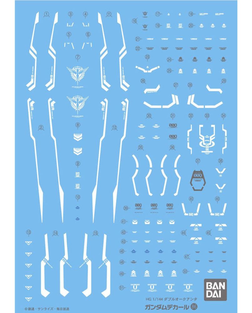 Gundam Decal No.86 HG 1/144 for Double O Quanta