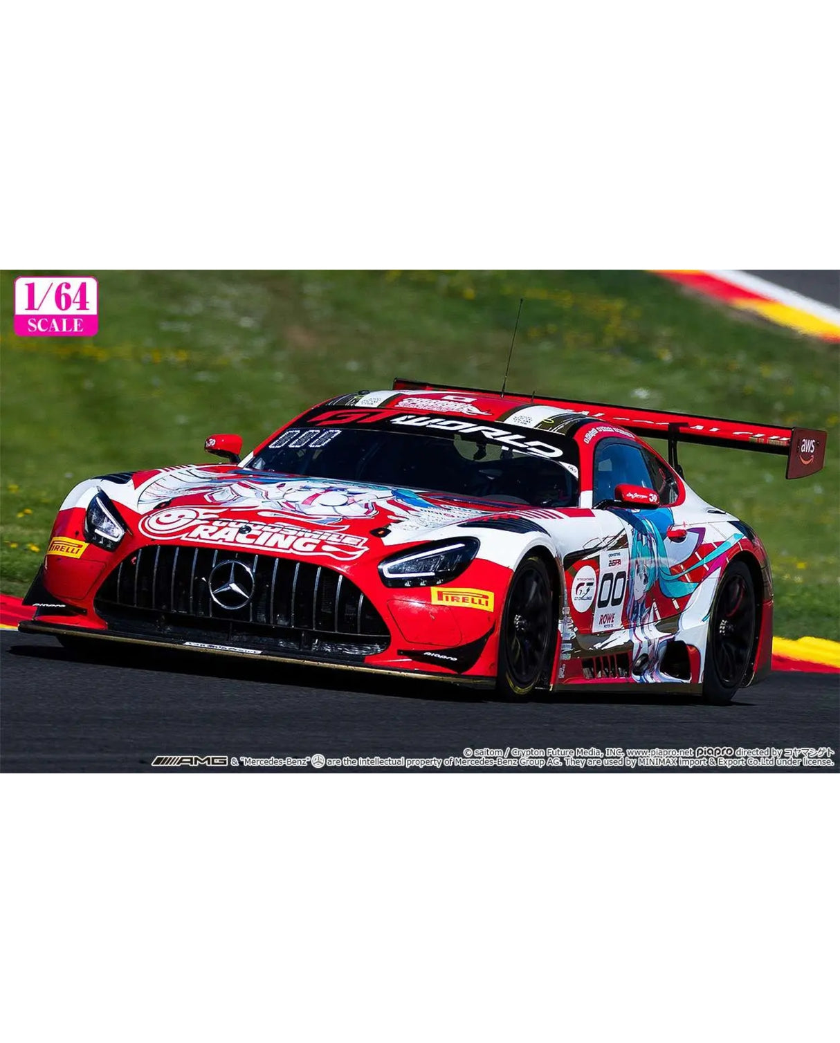 Hatsune Miku Gt Project 1/64 Amg 2025 Spa 24h Model