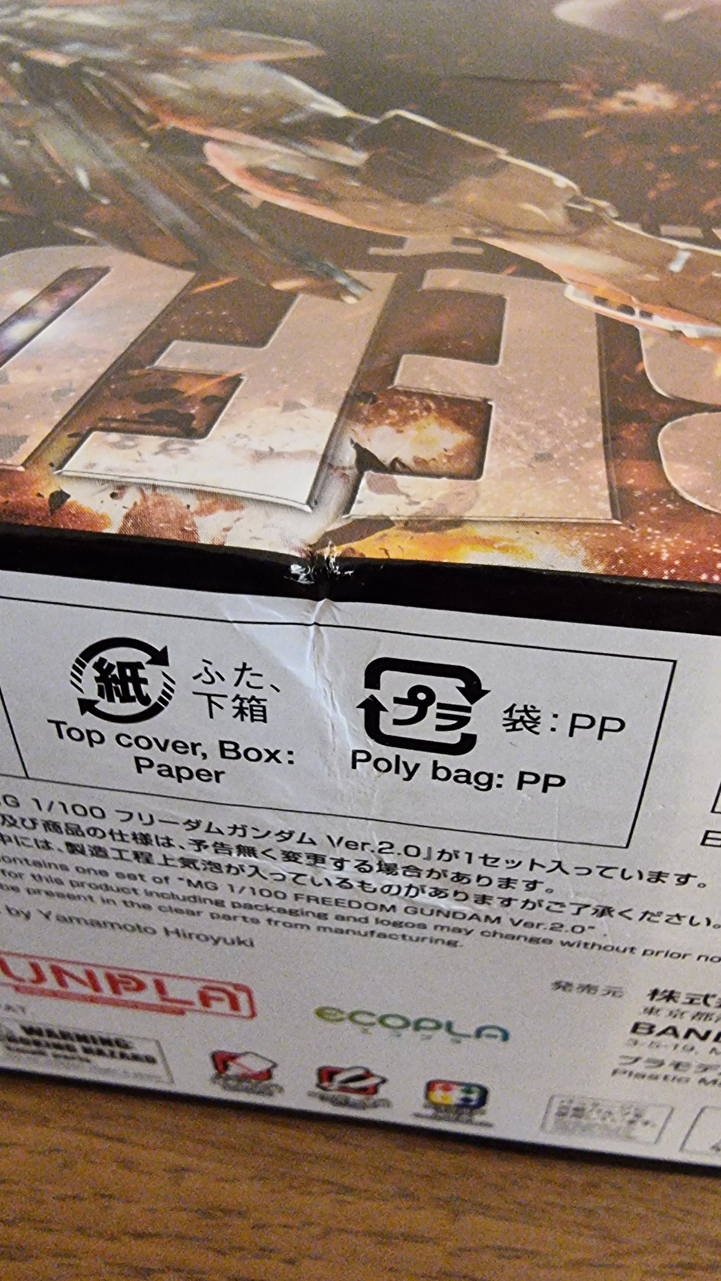 MG 1/100 Freedom Gundam Ver.2.0 - Damaged Box (1)