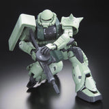 Green robot model with a dark background