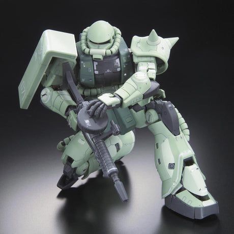 Green robot model with a dark background