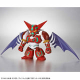 Toy figure with red, white, and blue color scheme on a gray background