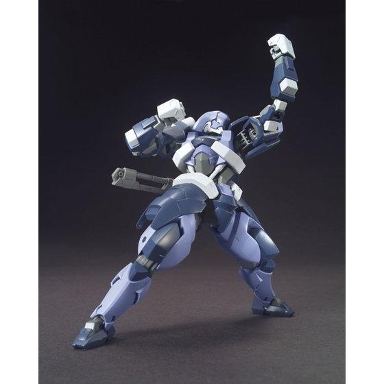 Mechanical figure with blue and gray color scheme on a dark background