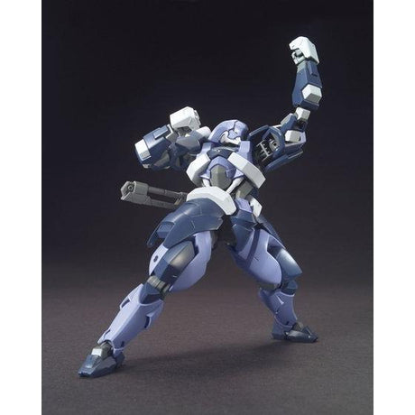 Mechanical figure with blue and gray color scheme on a dark background