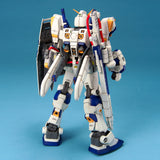 Model of a robot or mecha on a blue background