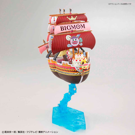 Model ship with 'BIGMOM' on a gray background