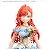 Figurine with red hair and detailed outfit on a white background