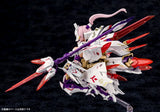 Toy figure with a long spear on a dark background