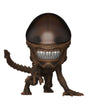 A stylized Alien Xenomorph collectible figure with a glossy dark brown dome head, textured brown body, and sharp white teeth, shown against a plain white background.