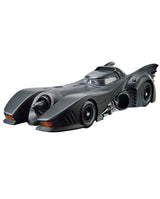 A black Batman-style bat car model or toy vehicle shown on a plain white background.