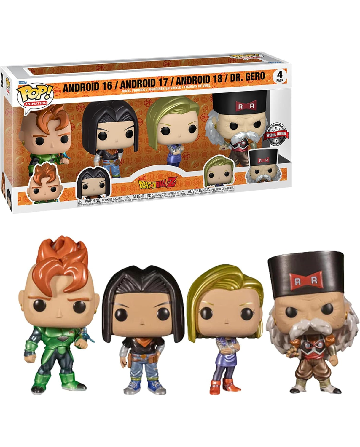 Funko Pop! Animation: Dragon Ball Z - Android & Dr Gero 4PK