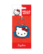PVC White Hello Kitty face on a red hanger card